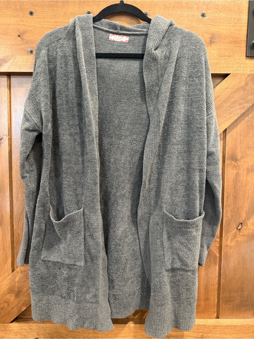 Altar’d State Cozy Open-Front Hooded Sweater Cardigan - Gray Size M/L